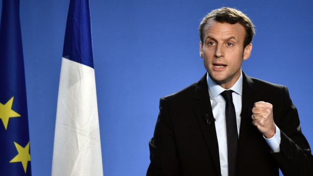 Französischer Präsidentschaftskandidat: Der frühere französische Wirtschaftsminister und jetzige Präsidentschaftskandidat Emmanuel Macron