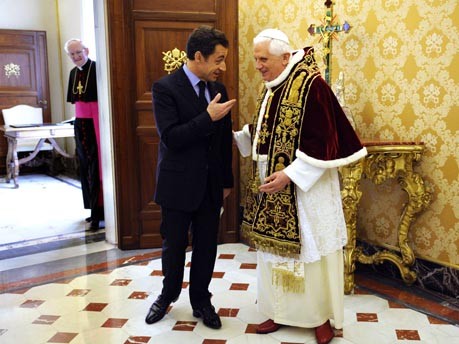 Sarkozy, Benedikt XVI., AFP