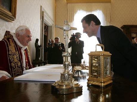 Sarkozy, Benedikt XVI., AFP