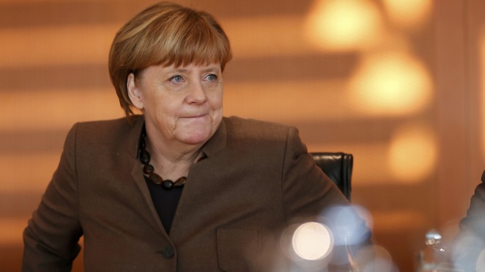 German Chancellor Merkel attends the weekly cabinet meeting in Berlin