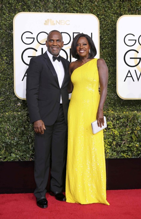 Actress Viola Davis and Julius Tennon arrive at the 74th Annual Golden Globe Awards in Beverly Hills