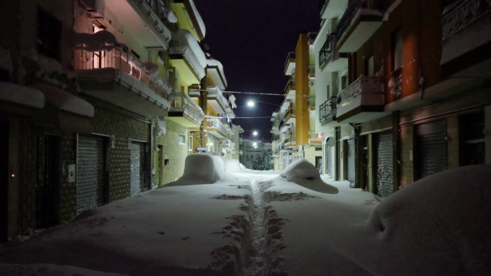 Winterstürme: Viel Schnee auf im Süden Italiens.