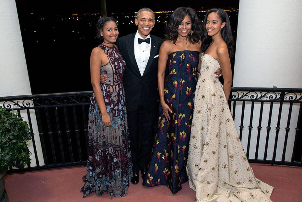 Barack Obama mit seiner Familie