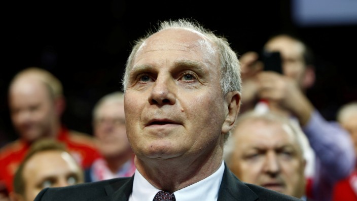 FILE PHOTO: Bayern Munich's Hoeness arrives during the annual general meeting