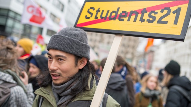 Zentrale Kundgebung gegen Studiengebühren