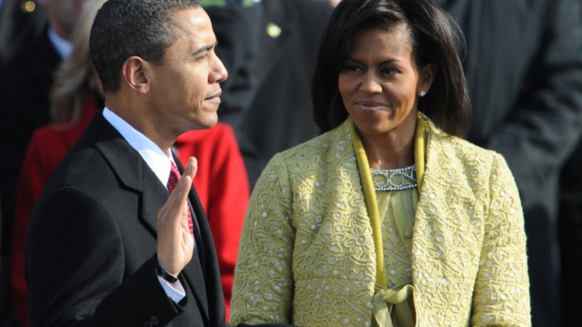 Donald Trumps Amtseinführung: Michelle Obama in 2009 während der ersten Amtseinführung ihres Mannes.