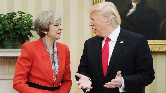 Im Januar 2017 besuchte die britische Premierministerin Theresa May den US-Präsidenten - da war das Verhältnis zu Trump noch gut. Inzwischen sind die Beziehungen etwas abgekühlt.