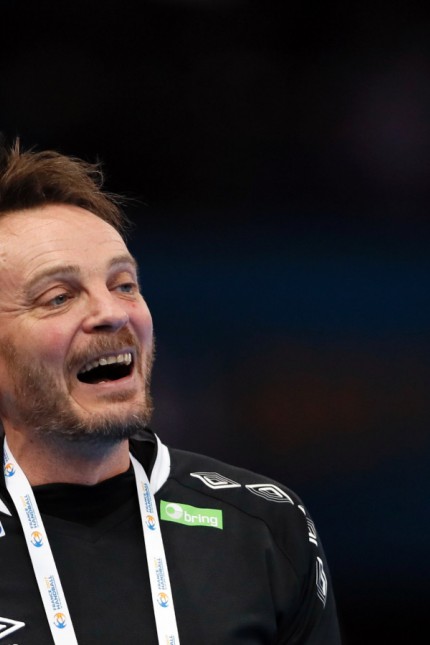 Handball-WM: Mit seinen Norwegern im WM-Finale: Trainer Christian Berge.