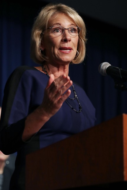Newly Sworn-In Education Secretary Betsy DeVos Addresses Staff At The Education Department