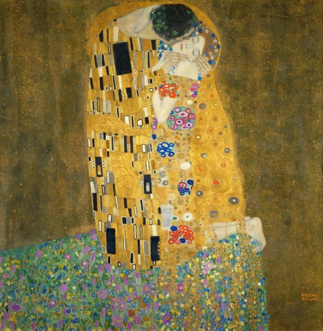 The Kiss, 1907-1908. Artist: Klimt, Gustav (1862-1918); Die besten Küsse