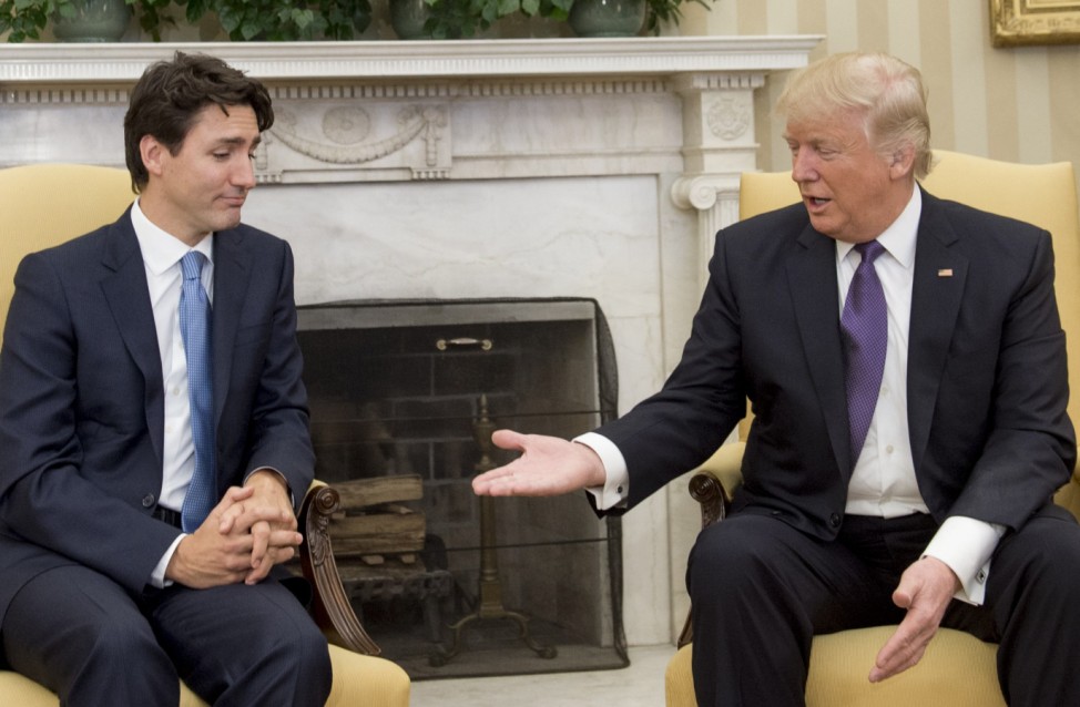 Pres.Donald Trump Hosts Canadian PM Justin Trudeau at the White House