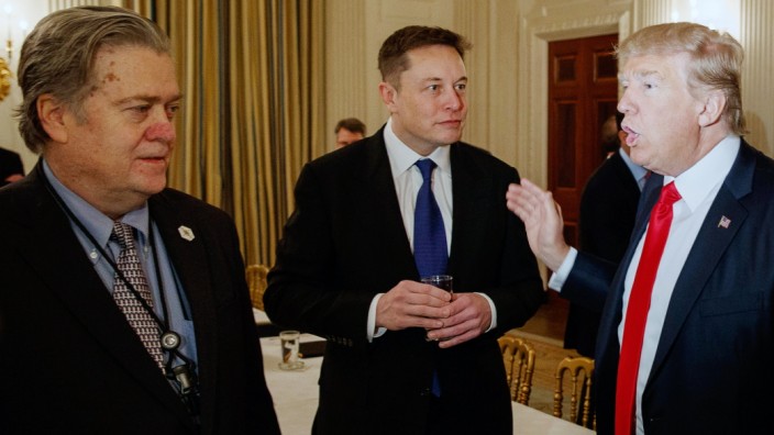 Donald Trump, Elon Musk, Steve Bannon
