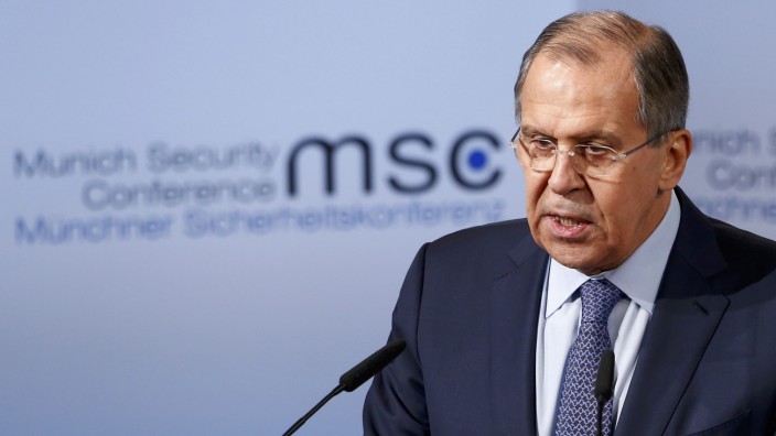 Russia's Foreign Minister Lavrov delivers his speech during the 53rd Munich Security Conference in Munich