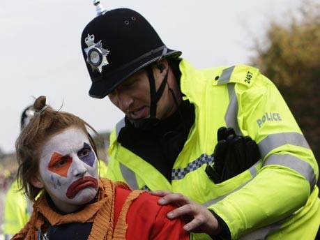 Protest vor britischem Kohlekraftwerk;Reuters