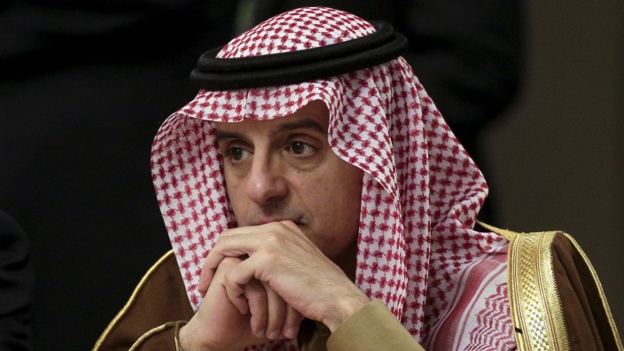 Saudi Arabia's Foreign Minister, Adel al-Jubeir looks on during a ministerial meeting regarding the Islamic State group in Rome