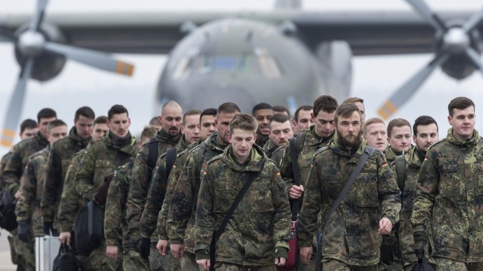 Ankunft von 70 Bundeswehrsoldaten in Litauen