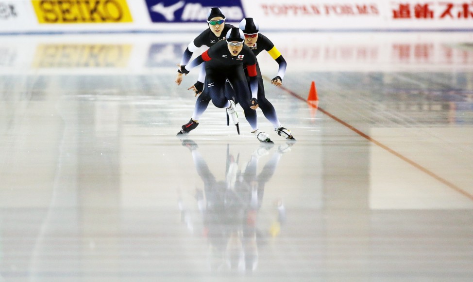 Speed Skating - Asian Winter Games - Women's team pursuit - Obihiro Forest Speed Skating Oval - Obihiro, Japan