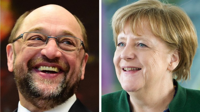Leserdiskussion: Sie haben bei der Bundestagswahl im September 2017 beide gute Chancen auf das Kanzleramt: Martin Schulz und Angela Merkel.