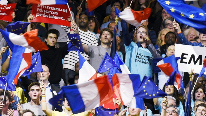 Präsidentenwahl: Optimistische Aufbruchsstimmung herrscht bei den Wahlkampfauftritten Emmanuel Macrons