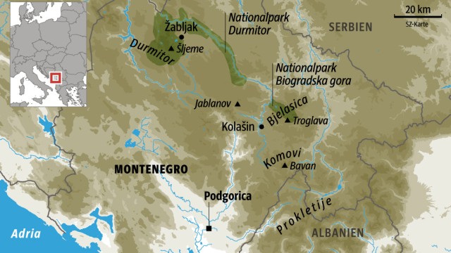 Montenegro: SZ-Karte
