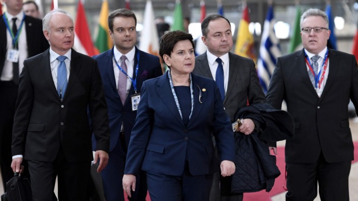 EU-Gipfel: Polens Ministerpräsidentin Beata Szydło trifft zum EU-Gipfel in Brüssel ein.