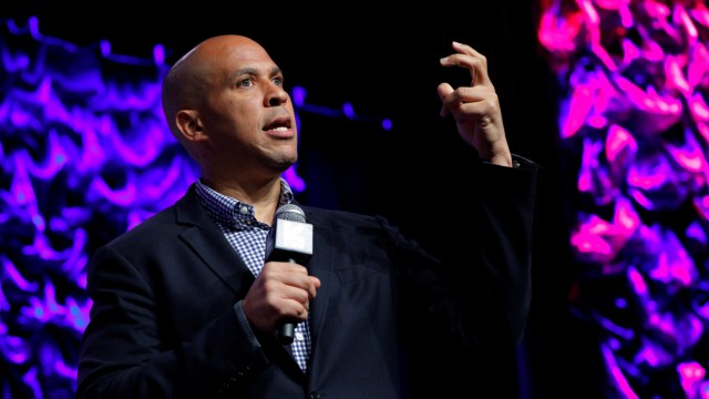 U.S. Senator Cory Booker answers questions at the South by Southwest Music Film Interactive Festival 2017 in Austin