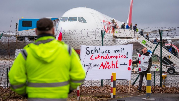 Streik des Bodenpersonals an Berliner Flughäfen