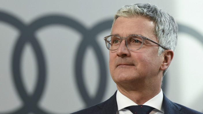Audi CEO, Rupert Stadler arrives for the company's annual news conference in Ingolstadt
