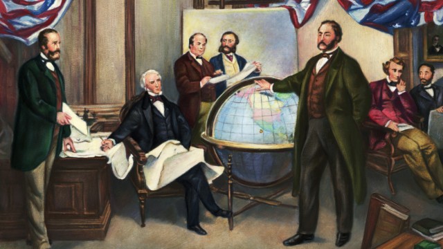 Artwork Based After The Signing of the Alaska Treaty of Cessation, March 30, 1867 by Emanuel Gottlieb Leutze