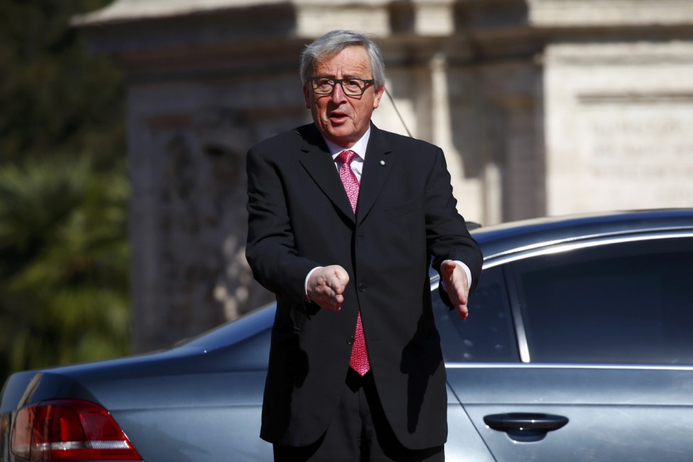 European Commission President Juncker at the city hall 'Campidoglio' for the meeting of EU leaders on the 60th anniversary of the Treaty of Rome