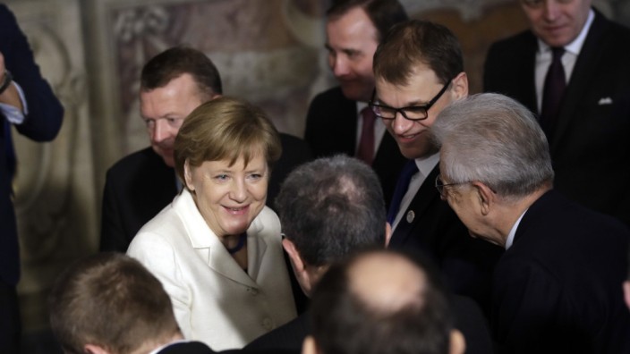 60 Jahre vereintes Europa: Kanzlerin Angela Merkel beim EU-Gipfel in Rom