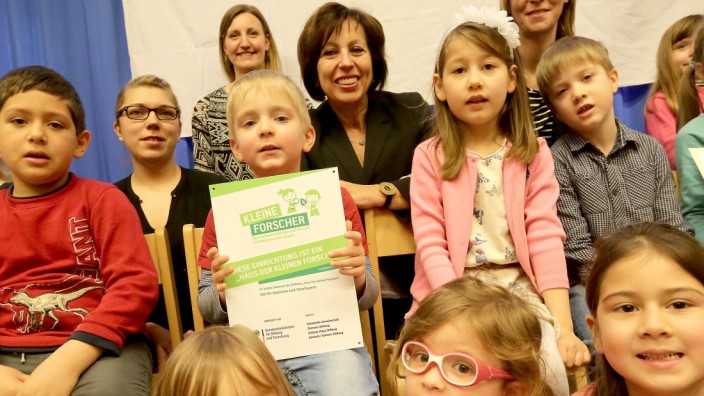 Auszeichnung der IHK: Der Drei-Rosen-Kindergarten ist jetzt ein "Haus der kleinen Forscher".