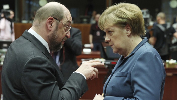 Martin Schulz, Angela Merkel