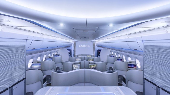 Der Innenraum eines Airbus A350.