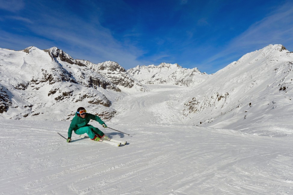 Aletsch Arena; Aletsch Arena Gletscher Wallis Schweiz Skifahren Skigebiet Ski Schneeschuh