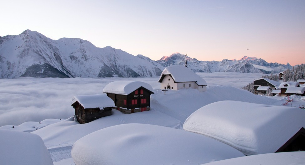 Aletsch Arena Gletscher Wallis Schweiz Skifahren Skigebiet Ski Schneeschuh