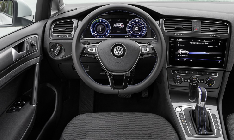 Der Innenraum des neuen VW E-Golf.