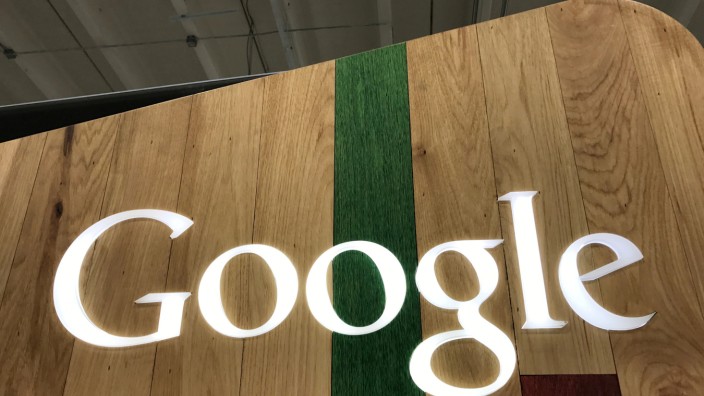 FILE PHOTO: A Google logo is seen in a store in Los Angeles