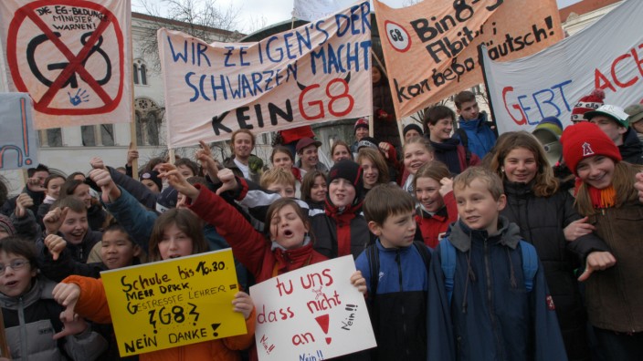 Schülerdemo gegen die Einführung des G 8, 2004