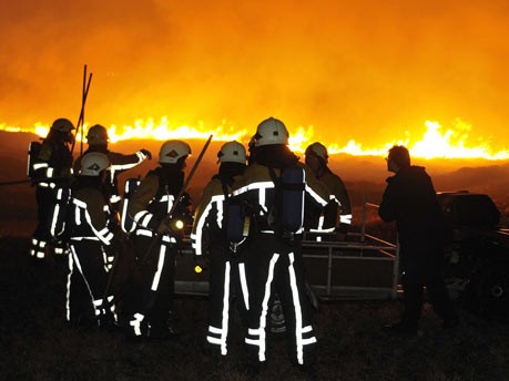Brand in den Dünen von Schoor;AFP
