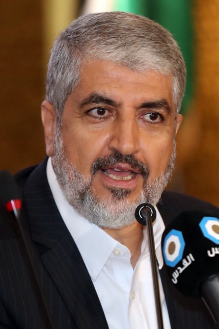 Palästinenserorganisation: Der im Exil lebende Hamas-Chef Khaled Meshaal bei der Pressekonferenz in Doha - gleichzeitig wurde das Papier vorgestellt.