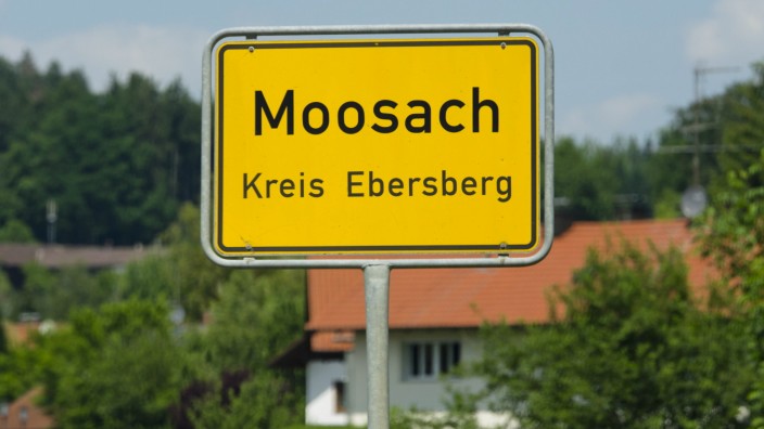 Ortsschild Gemeinde Moosach