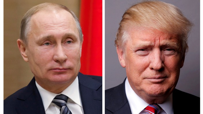 FILE PHOTO: Combination of file photos of showing Russian President Vladimir Putin and U.S. President Donald Trump