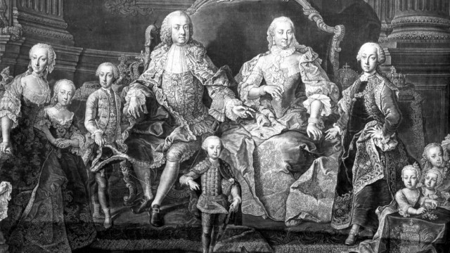 Kaiserin Maria Theresia mit ihrem Mann und ihren Kindern,
