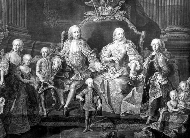 Kaiserin Maria Theresia mit ihrem Mann und ihren Kindern,
