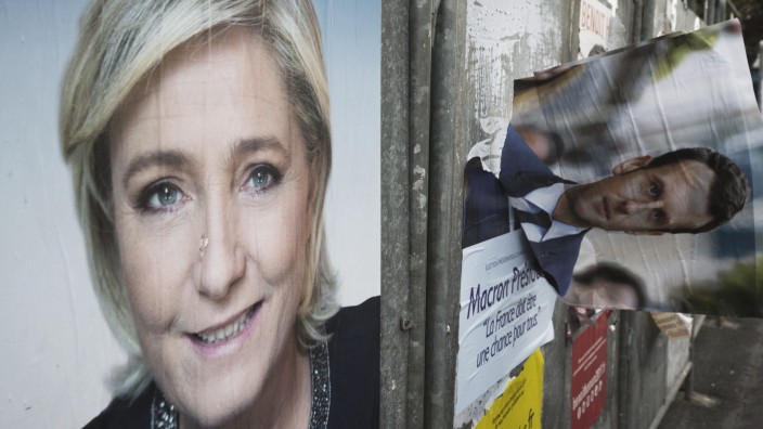 Le Pen gegen Macron: Le Pen gegen Macron: Abschottung gegen Offenheit.