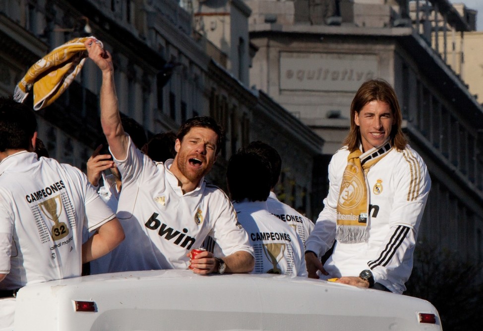 Real Madrid Celebrate Winning La Liga; Xabi Alonso