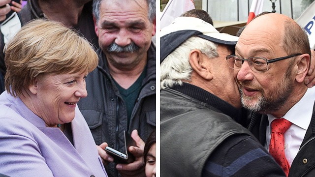 NRW: Auf Tuchfühlung mit dem Volk: Angela Merkel und Martin Schulz auf Wahlkampftour in Nordrhein-Westphalen