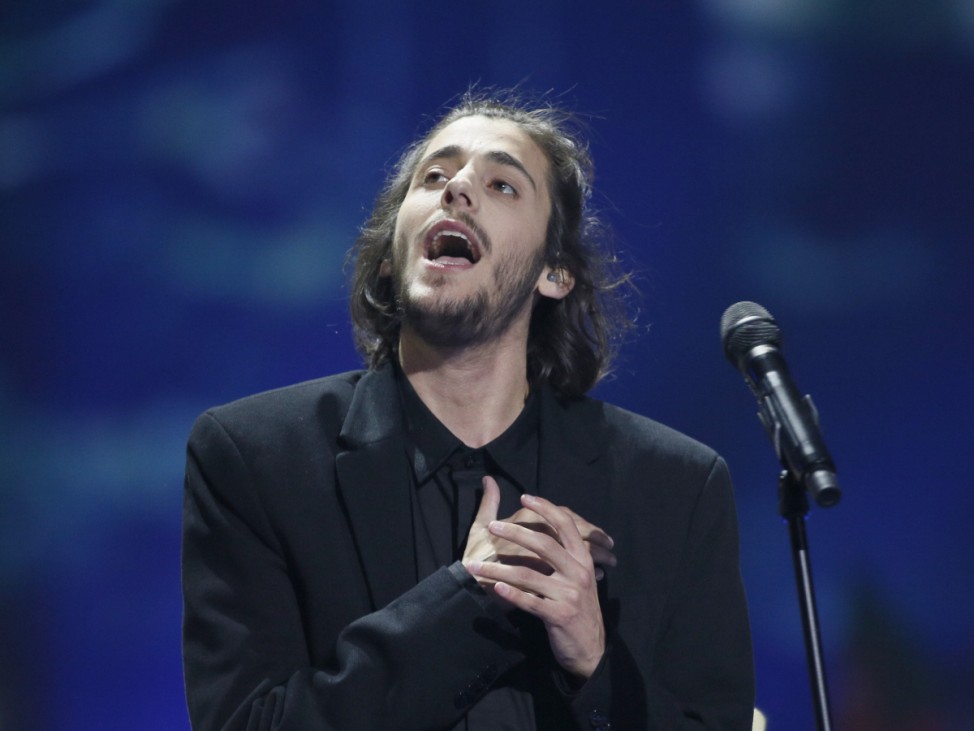 Portugal's Salvador Sobral performs the song 'Amar Pelos Dois' during the Eurovision Song Contest 2017 Semi-Final 1 at the International Exhibition Centre in Kiev
