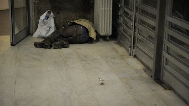 Obdachloser in Tutzing, 2014
